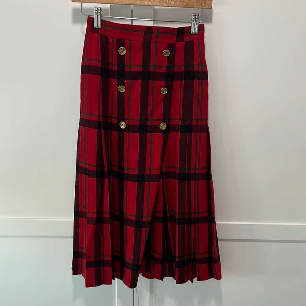 Saint Laurent tartan plaid perfect for Holiday.  Designer deal!